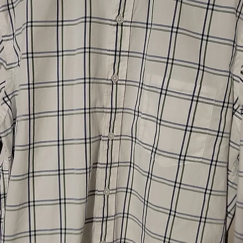 J.‎ Crew Button Down Longsleeve Plaid Shirt White Mens Size Large